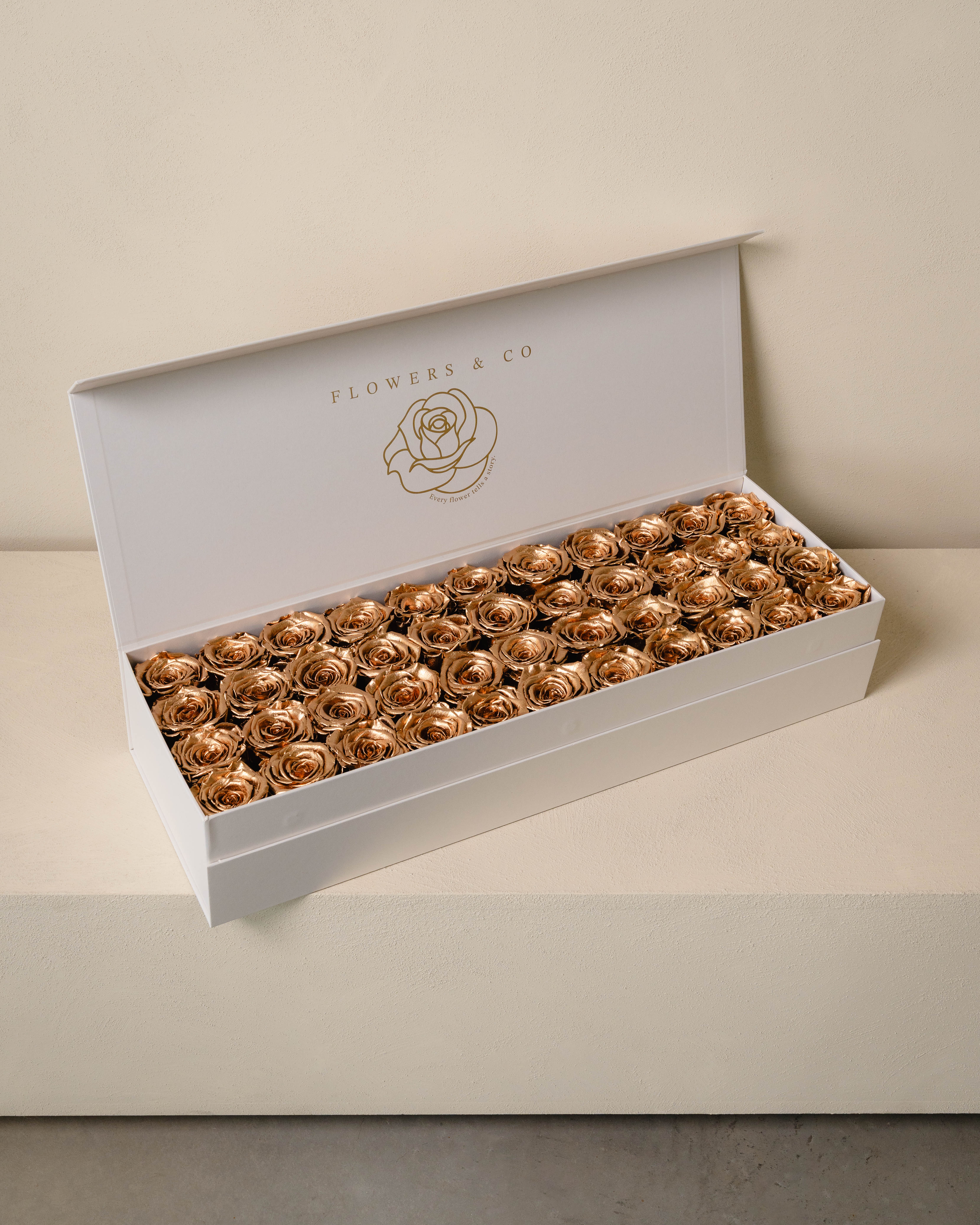 Gold Longlife Rose Box – Large