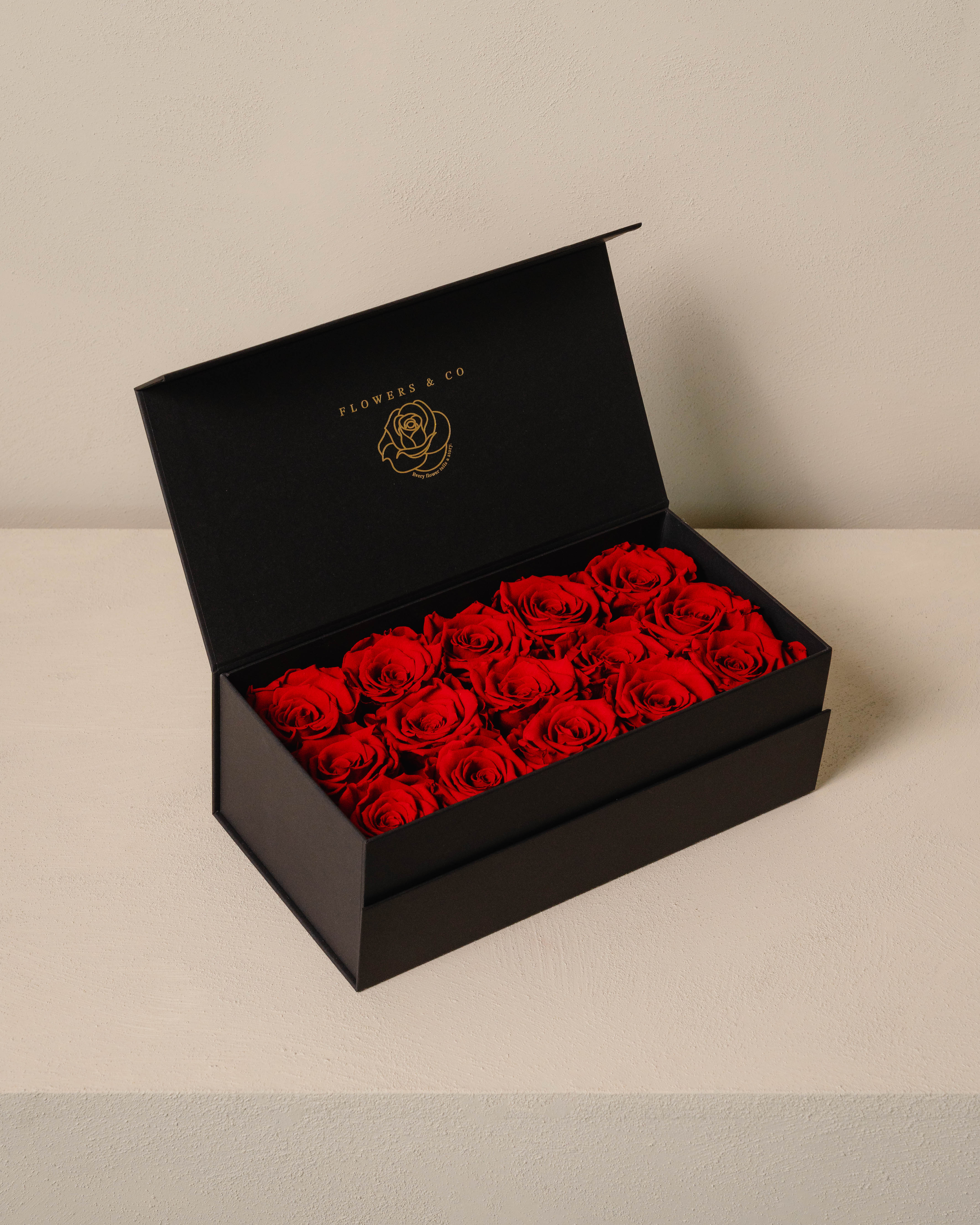 Red Longlife Rose Box – medium