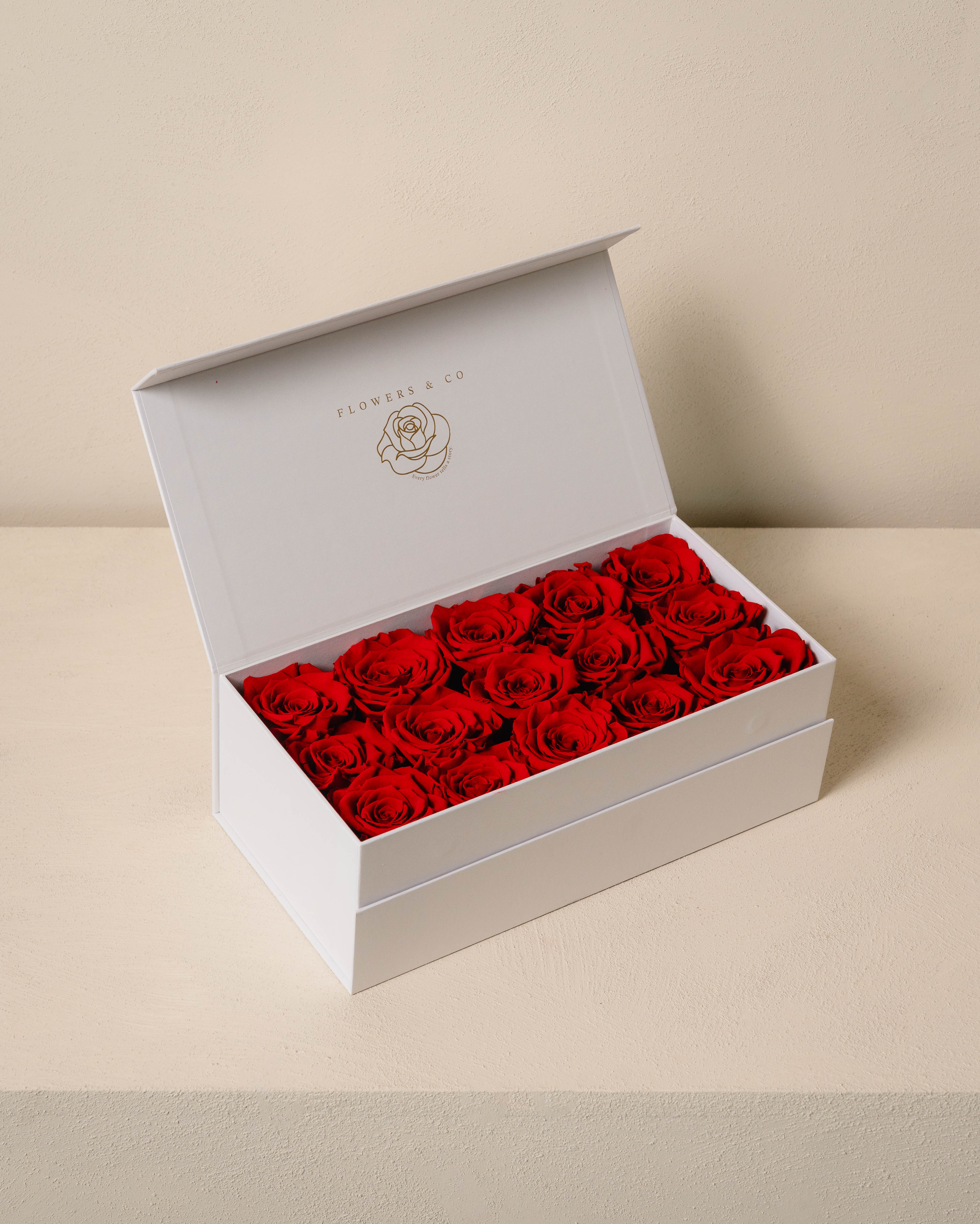 Red Longlife Rose Box – medium
