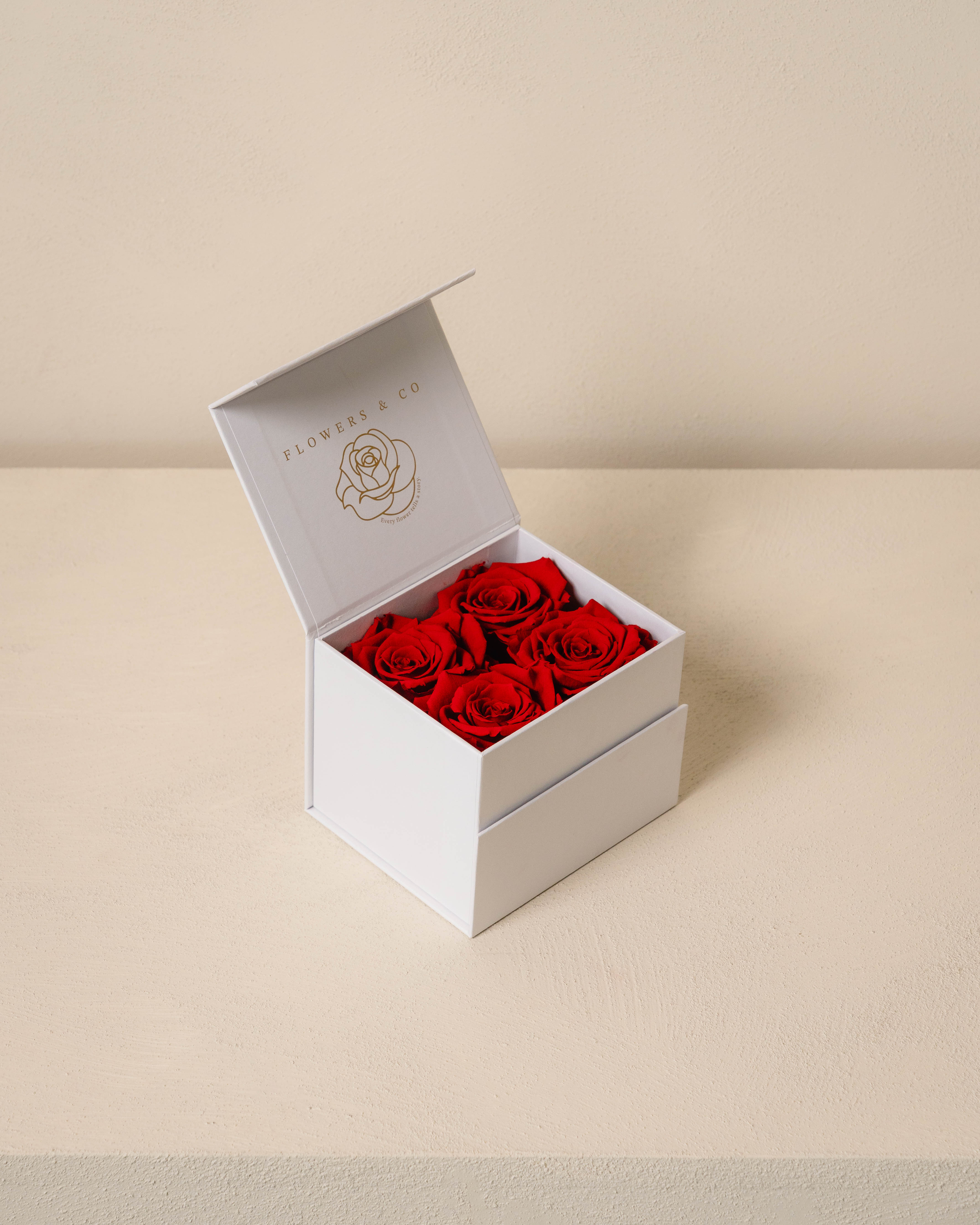Red longlife rose box- small