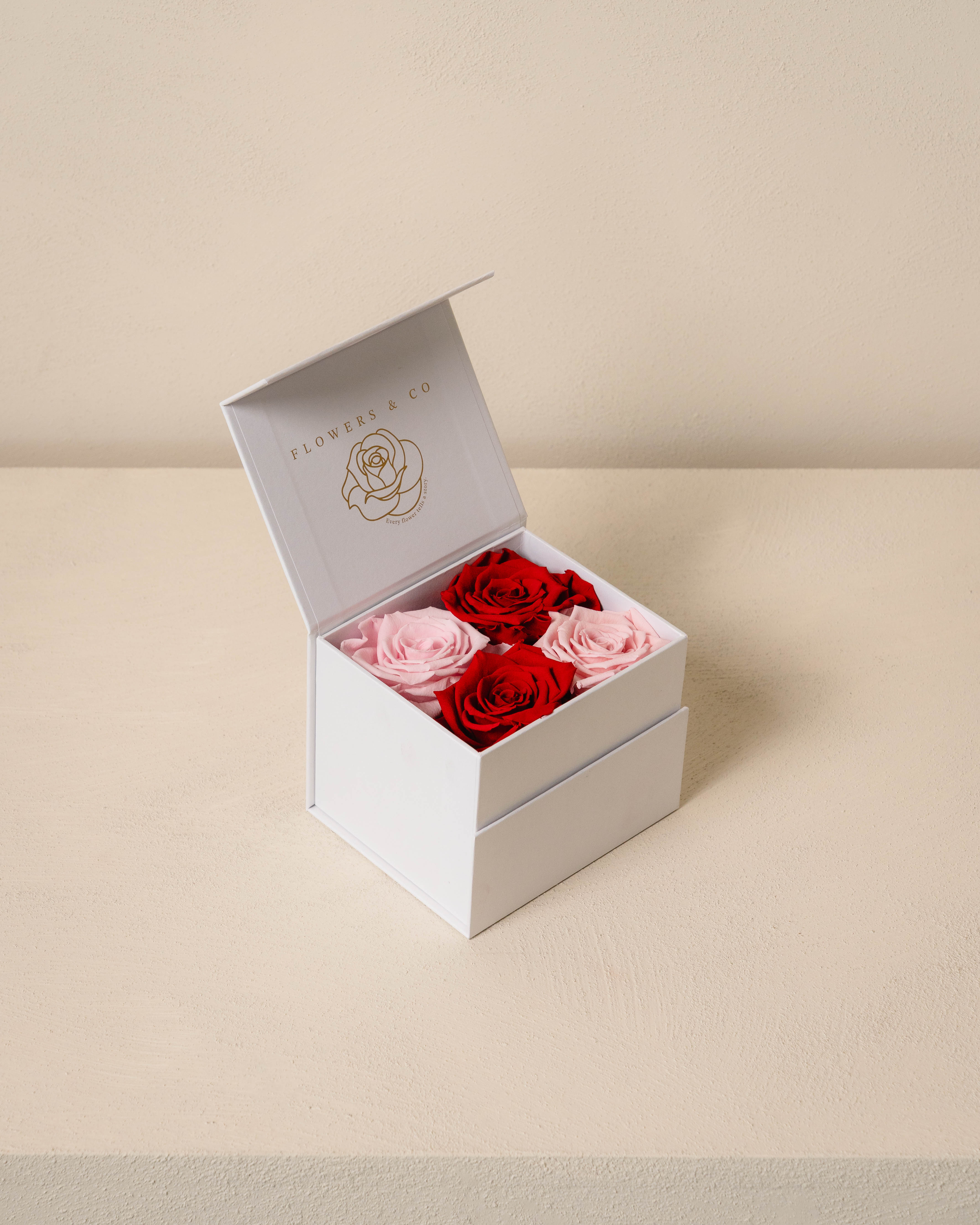 Pink/Red longlife rose box- small