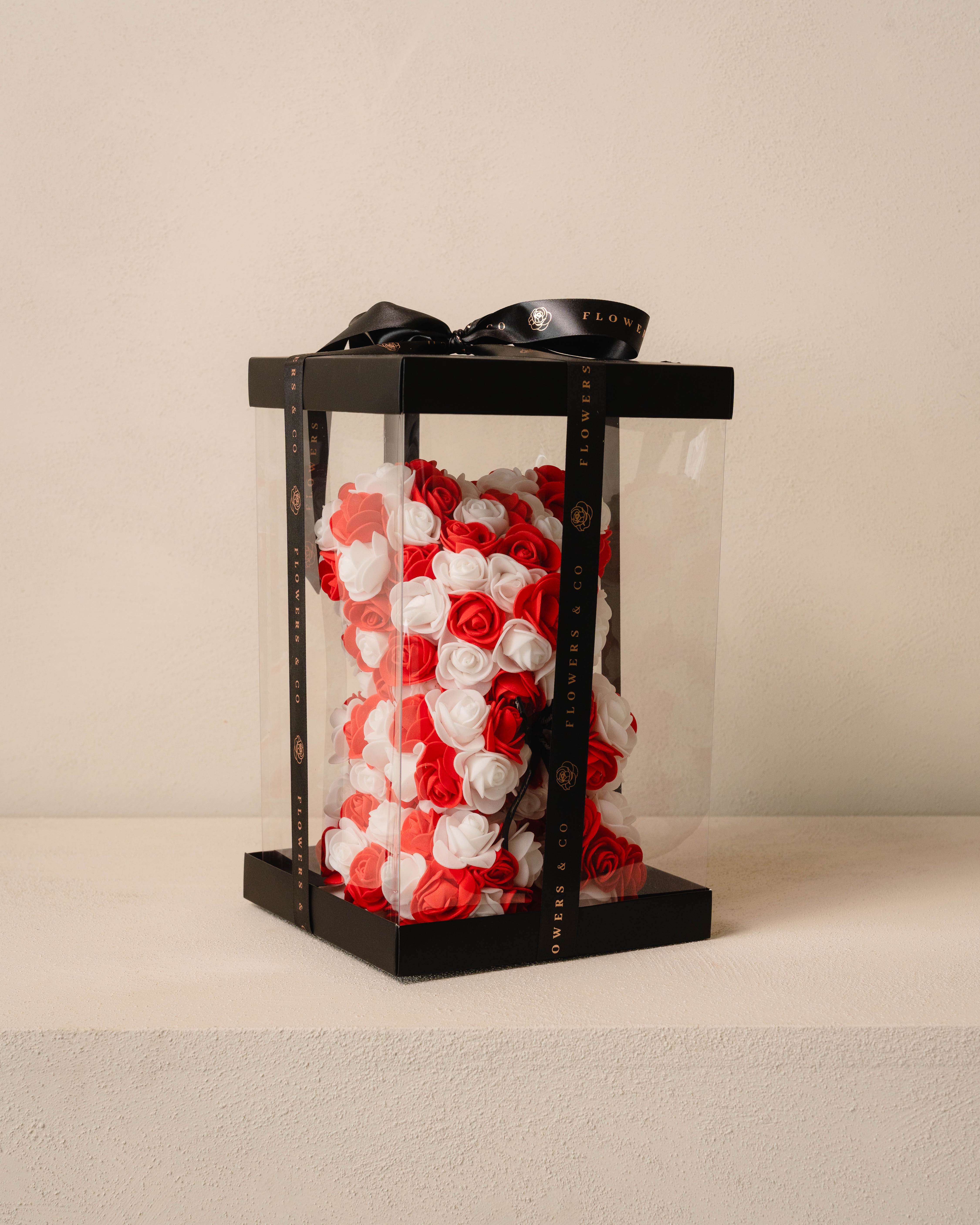 Red & White Rose Bear