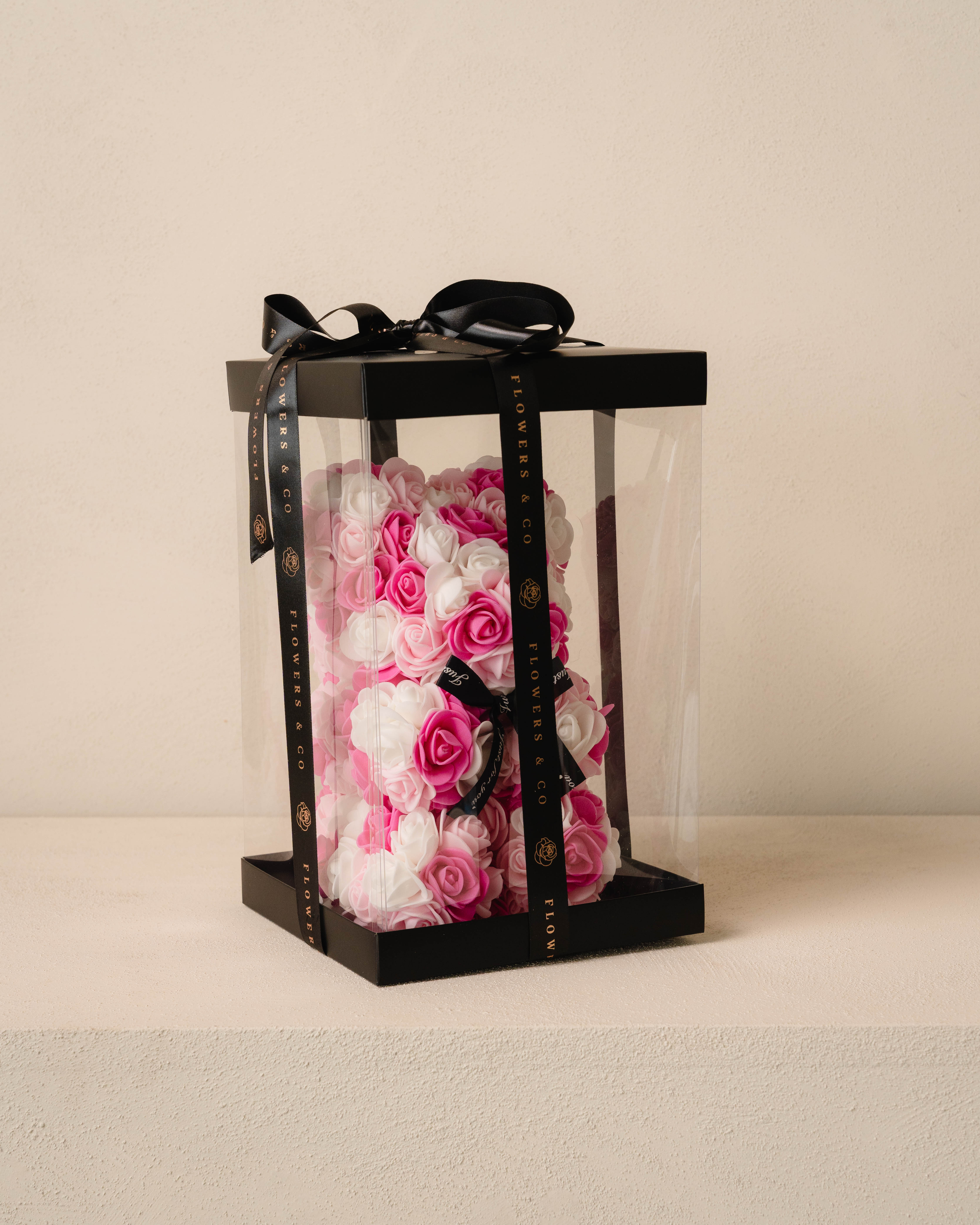 Pink & White Rose Bear