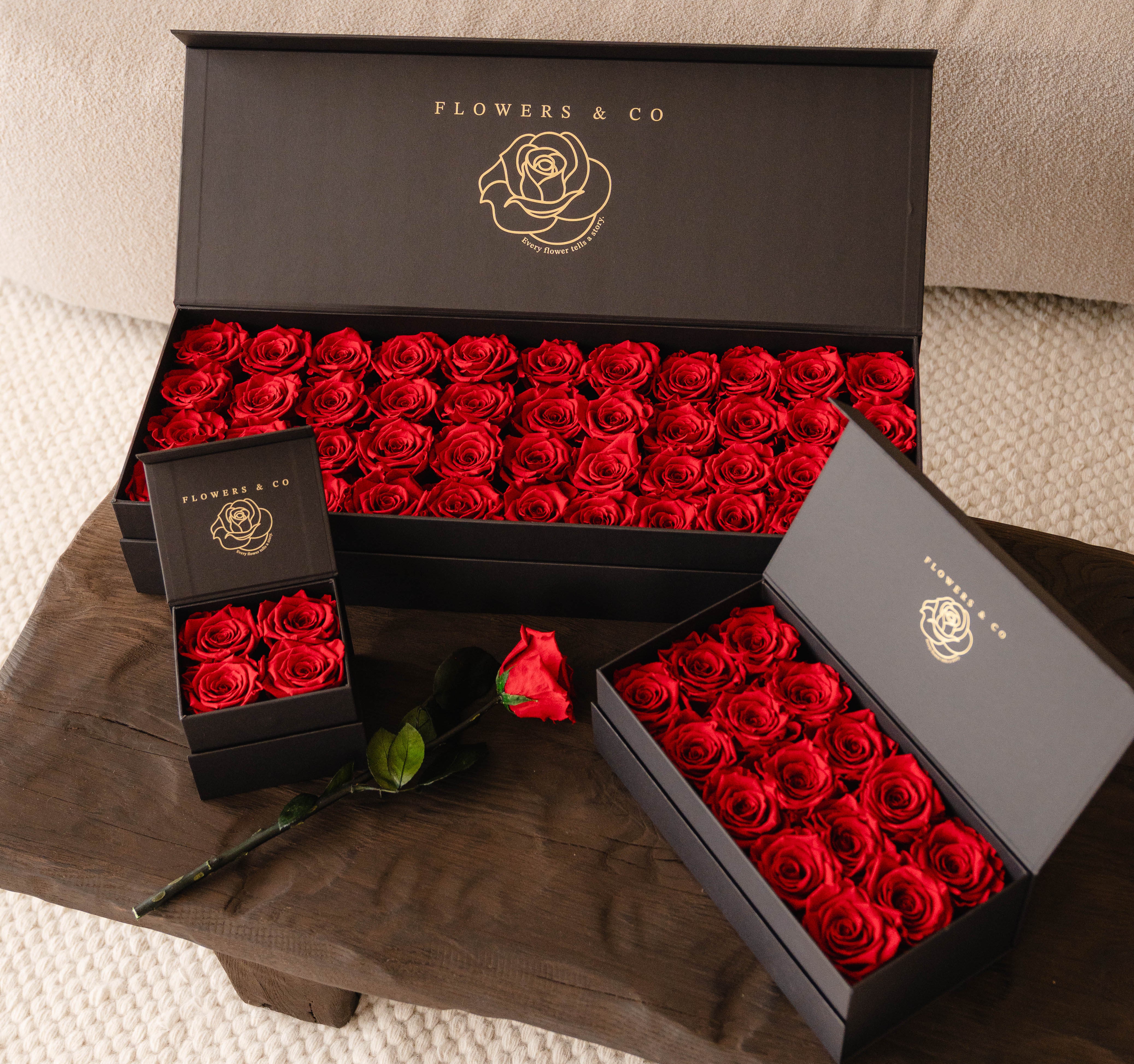 Red Longlife Rose Box – Large