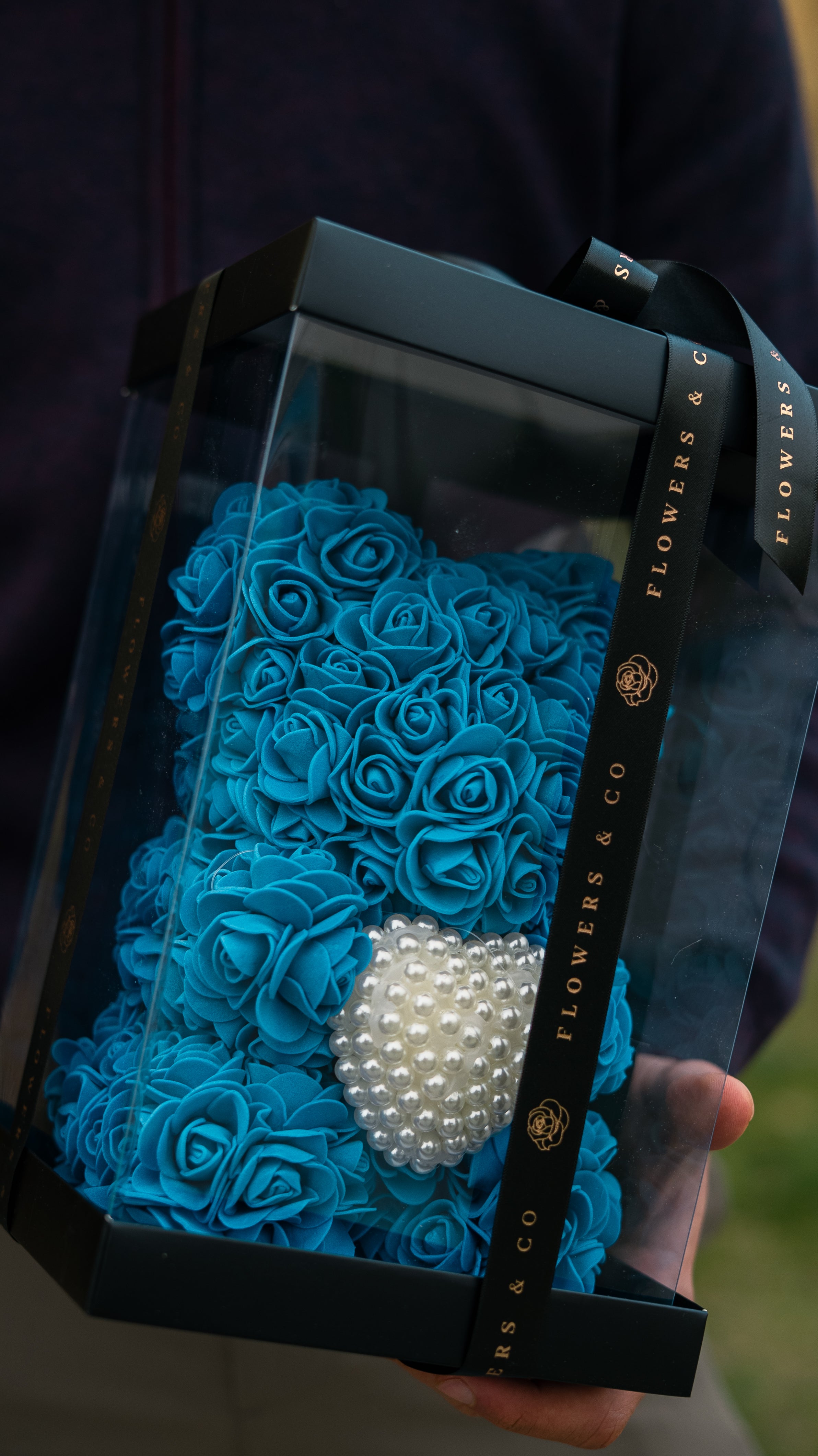 Rozenbeer 25cm - blauw