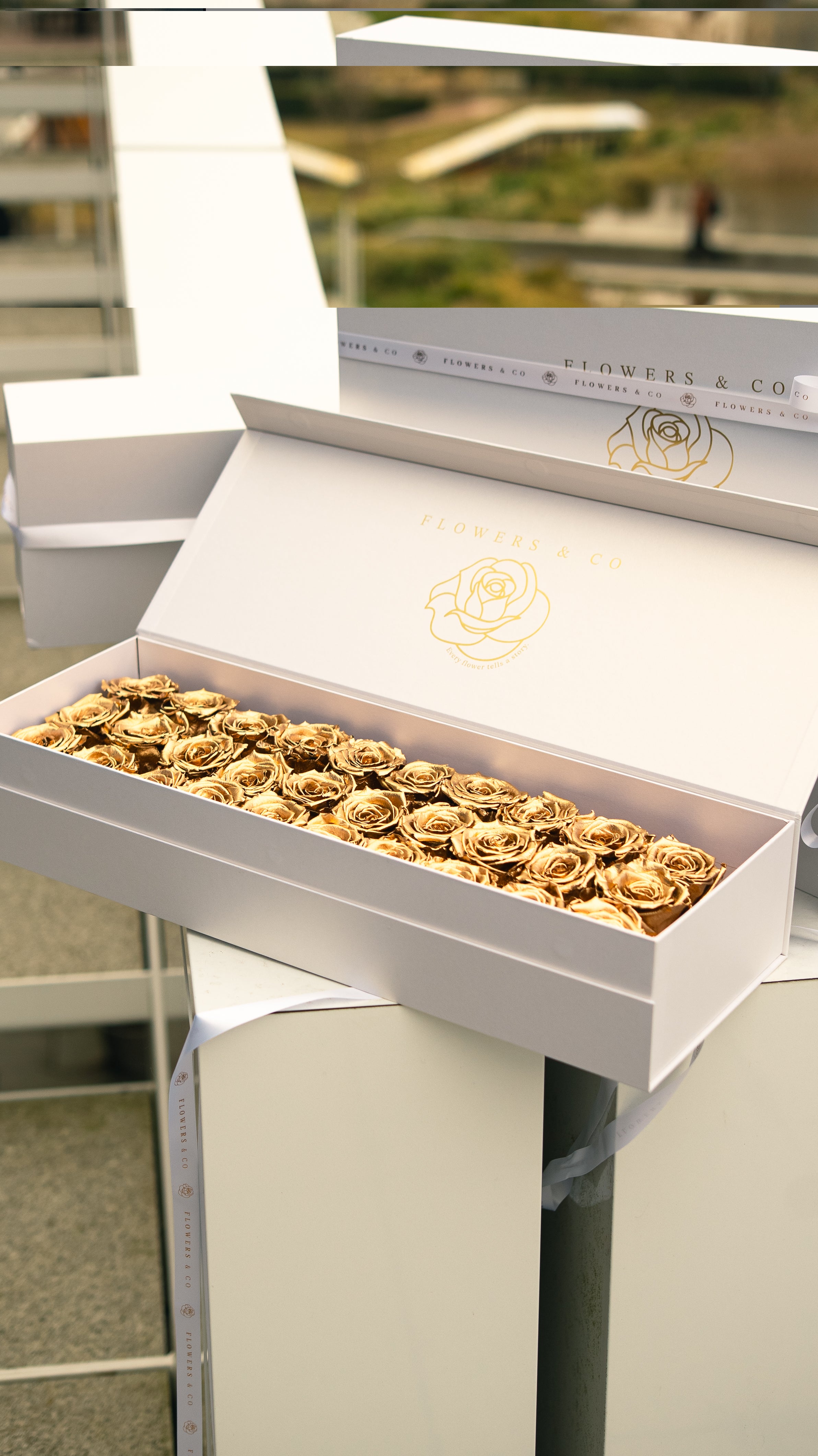 Flowerbox goud