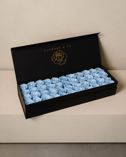 Blue Longlife Rose Box – Large