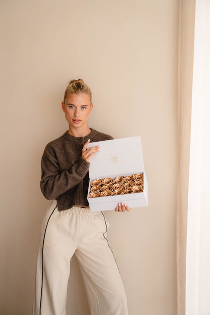 Gold Longlife Rose Box – medium